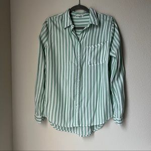 Beachlunchlounge Button Down Green White Size S